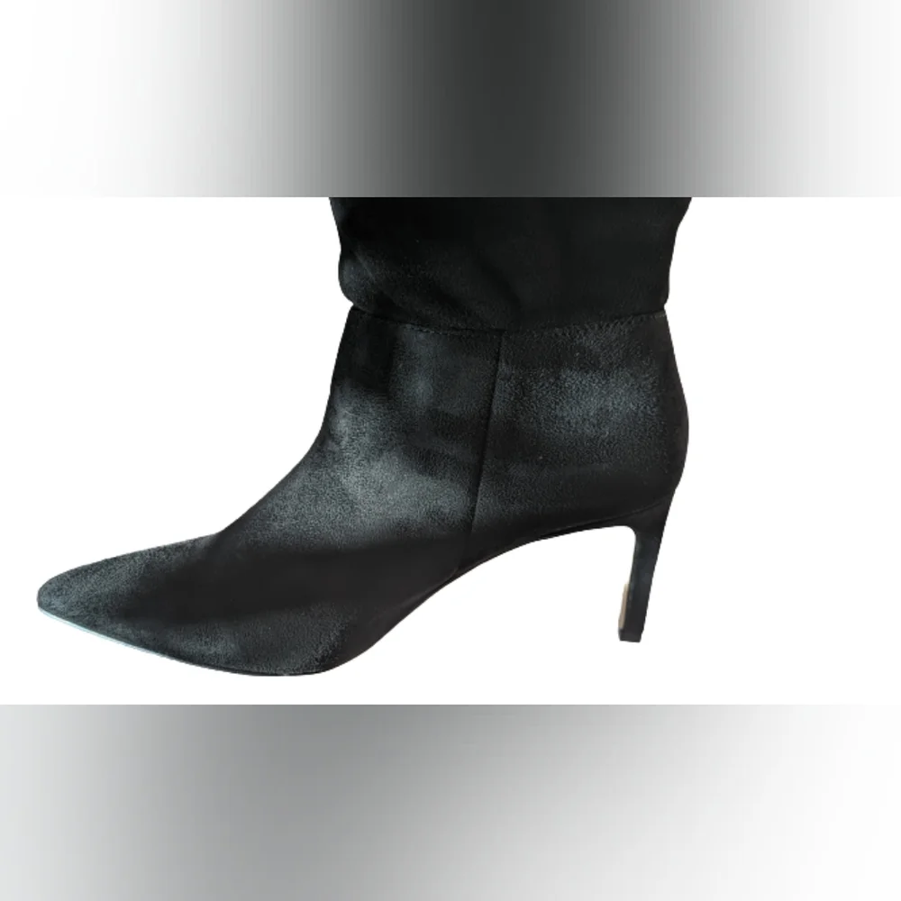 NIB BCBGENERATION black Marlo micro suede pointed toe pull on stilleto heel - Picture 4 of 11